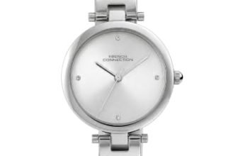 French Connection Silver Sunray Dial, Analog Watch for Women – FCN0166SM