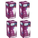 Philips Base E27 9 Watts LED Bulb (Pack of 4, White & Cool Day Light)