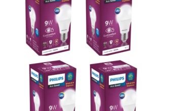 Philips Base E27 9 Watts LED Bulb (Pack of 4, White & Cool Day Light)