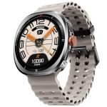 Fire-Boltt Axiom Round Smart Watch 1.43″ Super AMOLED Display with Always‑On Mode, Bluetooth Calling, Rotating Crown, SPO₂ & Heart Rate Monitor, IP67 Waterproof Silicone Smartwatch for Men – White