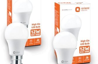 Orient Electric 12W High Glow LED bulb| 180-degree wide beam angle| Voltage surge protection up to 4 kV| 6500K, Cool White| B22d base| Made in India| Pack of 2