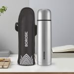 BOROSIL Hydra Thermo 1000 ml Steel Flask(Pack of 1, Steel/Chrome)
