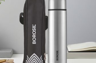 BOROSIL Hydra Thermo 1000 ml Steel Flask(Pack of 1, Steel/Chrome)