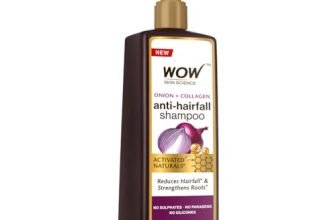 WOW Skin Science Onion + Collagen Anti-Hairfall Shampoo| Controls Hair fall | Helps Strengthen Hair | No Sulphate No Paraben | For Men & Women – 1ltr