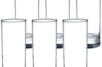 Amazon Brand – Solimo Nia High Ball Glass Set, 325ml, Set of 6, Transparent