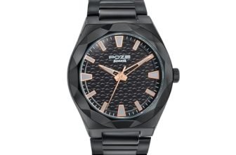 Sonata Poze 9 with Quartz Analog Black Dial IP Black Sheet Metal Strap Watch for Men – SP70113NM01W