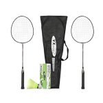 Vector X Lightweight Adult Badminton Racket Set of 2 with 3 Nylon Shuttlecocks for Professional Athletes Training and Competition Rackets Set, Playing Outdoor, Backyards, Gym