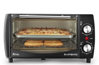 Longway Royal OTG 12 Ltr Oven Toaster Griller with Heating Modes | Temperature Timer Control for Baking Pizza, Cake, Grilling Chicken & Toasting Bread|2 Years Warranty (1000 W, Black)