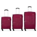 Aristocrat Duralite Set of 3 Soft Case (S+M+L) Trolley Bags, Red