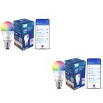 Philips Wiz Wi-Fi Enabled E27 12-Watt LED Smart Bulb, Compatible with Amazon Alexa and Google Assistant(16M Colours +Shades of White + Dimmable + Tunable), Pack of 2