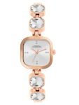 French Connection Square Dial Stone on Strap Analog Watch for Women -FCN0106SRGM