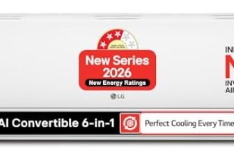 LG 1.5 Ton 3 Star, Smart Inverter Split AC (100% Copper Condenser, AI Convertible 6-in-1, Faster Cooling & Energy Saving, Diet Mode+, HD Filter with Anti-Virus Protection,Him Clean, AS-Q18JNXE,White)