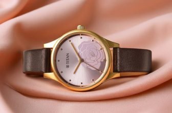Titan Titan Karishma Pink Dial Brown Leather Strap Analog Watch  – For Women