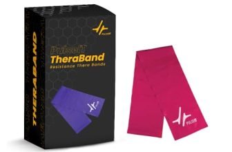 PulseITThera Resistance Bands for Workout. Pilates, Yoga & Home Exercise Bands. Latex Thera Bands for Gym, Strength Training, Stretching & Toning. Fitness Bands for Men & Women (Pink)