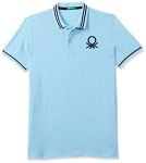 United Colors of Benetton Boy Cotton Solid Regular T-Shirt (30895ECOMI_Baltic Blue 10 -11 Years)