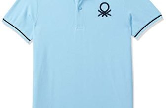 United Colors of Benetton Boy Cotton Solid Regular T-Shirt (30895ECOMI_Baltic Blue 10 -11 Years)