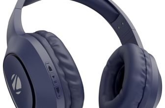 Zebronics Thunder Neo (2026 Upgrade) Wireless Headphone, BT v6.0, True 50hrs Playback, 40mm Driver, ENC, Rapid Charge, Gaming Mode, Dual Pairing, 3 EQ Modes, AUX, Voice Assistant (Blue)