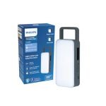 Philips Voyager 6W Rechargeable LED Emergency Light | 450 Lumens | 1500mAh Battery | Type-C Fast Charging | 2 Brightness Modes | Up to 1.5 Hours Backup | Portable & Compact (Grey) | Pack of 1