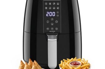 Milton Rapid Digital Air Fryer 4.2L | 1450W | 360° High Speed Air Circulation | Up to 90% Less Oil Usage | 8 Preset Menus | Touch Control Panel & Digital Display | Auto Shut-Off | 1 Year Warranty