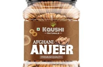 Kaushii Naturals Afghani Anjeer 500gm (Dried Figs) | Premium Quality Soft & Sweet Anjeer | Rich in Fiber & Calcium | Healthy Dry Fruits Snack | 100% Natural & Fresh (500gm)
