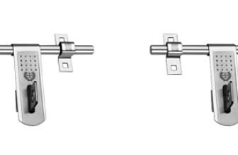 Harrison BH0820 Heavy-Duty Glossy Finish Stainless Steel Aldrop for Main Door | Door Latch for Wooden Door, Gate, Double Door, Single Door | Door Accessories| 8 Inch, Rod Thickness 14mm (2 Set)