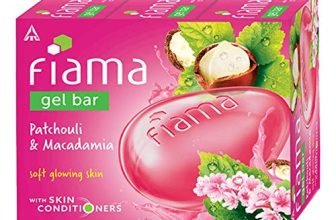 Fiama Gel Bar Patchouli & Macadamia 375g (125g Pack of 3) | Soft Glowing Skin | Skin Friendly pH | Moisture Lock with 30% Smoothing Body Serum | Bathing Soap for Women & Men | All Skin Types