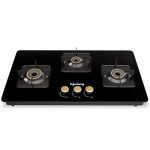 Lifelong 3 Burner Hob Top Battery Operated | Gas Stove with Automatic Ignition – Toughened Glass Top Gas Stoves for Kitchen | Italian Gas Valve | Ideal Gas Stove for Modular Kitchen (LLHT005)