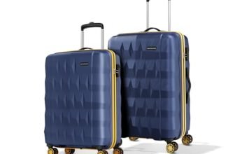Aristocrat Comet Set of 2 (Cabin+Medium) Hard Case Trolley Bags, Blue