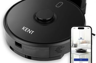 KENT RoboKlean R1 Vacuum Cleaner. Automatically Cleans Carpets, Tiles, Marble with AI Hand-held Vacuum Cleaner(Black)