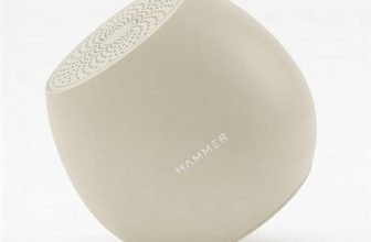 HAMMER Drop X1 5W Bluetooth Speaker with Twin Pairing, Bluetooth v6.0, 32 Hours Playtime, 52mm Drivers (Beige)