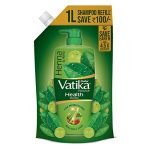 Dabur Vatika Health Shampoo – 1 L (Refill Pouch) | With 7 Natural Ingredients | For Smooth, Shiny & Nourished Hair | Repairs Hair Damage, Controls Frizz | For All Hair Types | Goodness of Henna & Amla