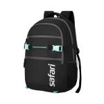 Safari Surge 30L Laptop Backpack Bag for Men & Women, School Bag for Boys & Girls, Ideal for Office/School/College, 2 Compartment Backpack with Rain Cover, Bottle Holder, & Organizer, Color Black