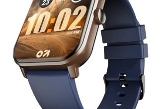 GOBOULT Drift+ Smart Watch 1.85”HD Screen, Bluetooth Calling, IP68, 500 Nits Brightness,150+ Watchfaces, AI Voice Assistant, SpO2 Monitoring, 100+ Sports Mode Smartwatch (Denim Blue)