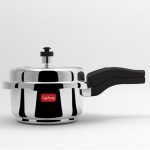 Lifelong Stainless Steel Pressure Cooker 2Liters | Induction & Gas Stove Compatible with Outer Lid, ISI Certified & Lock System |Safe & Durable Kitchen Essential with 5 Years Warranty (Silver)