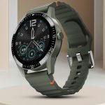 Fire-Boltt Talk 35.3mm (1.39) Bluetooth Calling with SpO2, Metal Body & Luxury Design Smartwatch(Green Wave Strap, Free Size)