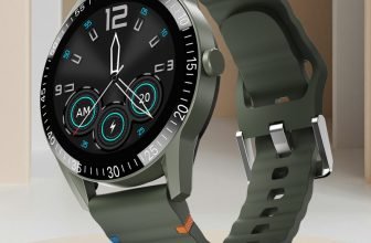 Fire-Boltt Talk 35.3mm (1.39) Bluetooth Calling with SpO2, Metal Body & Luxury Design Smartwatch(Green Wave Strap, Free Size)