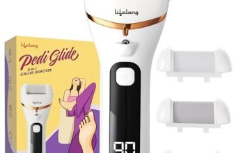 Lifelong Callus Remover for Feet Electronic with 3Heads|TypeC Rechargeable Foot Scrubber for Dead Skin Remover |3Hr Runtime Pedicure Tool Kit for Women|Waterproof 3-Speed Foot Cleaner|LED Focus Light