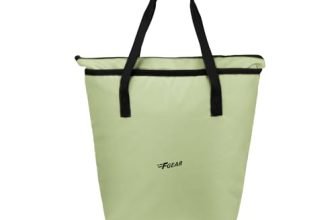 F Gear Flex Quite Green Tote Bag for Women|Handbag with 1 Spacious Compartment & Inside 2 Pockets|Zip Closure, Premium Finish|Lightweight & Durable|Shopping, Stylish Office, Travel, College Tote