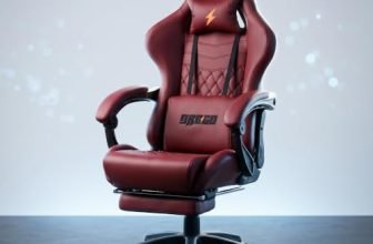 BAYBEE Drogo Multi-Purpose Ergonomic Gaming Chair with 7 Way Adjustable Seat, Head & USB Massager, PU Leather Lumbar Pillow Home & Office Chair with Full Reclining Back Footrest (Emperor Wine Red)