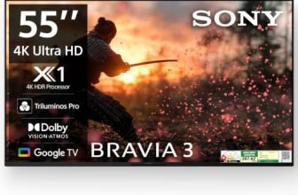 Sony BRAVIA 3 Series 139 cm (55 inches) 4K Ultra HD AI Smart LED Google TV K-55S30B (Black)