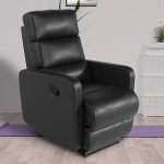 Recliners India Single Seater Manual Recliner Sofa | 3 Modes of Comfort | 220 Manual Recliner Chair | Cushion Armrest | Living Room Recliner Sofa | 1-Year Manufacturer Warranty | Colour- Black