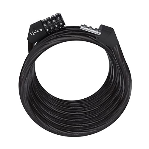 Lifelong Multipurpose Cable Bike/Bicycle Helmet Lock|Anti-Theft Protection Number Lock 4 Digit Security Resettable Combination| (1.8 Feet, LLNML01)
