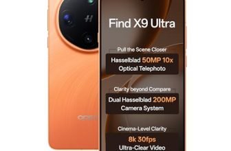 Oppo Find X9 Ultra 5G (Canyon Orange, 12GB, 512GB) | Hasselblad 50MP 10× Ultra-Sensing Optical-Zoom Telephoto | Dual 200MP | 8K Video | Snapdragon 8 Elite Gen 5 | 7050mAh 100W