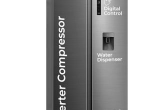 Midea 560 L Side by Side Refrigerator, Inverter Compressor, Multi Air Flow Cooling, Water Dispenser (MDRS704FGF46 Frost Free, Energy Efficient, Large Capacity, Bru-Steel Finish)