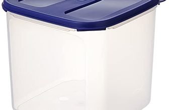 Amazon Brand – Solimo Square Modular Plastic Container, 4.5 Litres, Blue