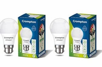 Crompton Dyna Ray LED Bulb | 5W | Cool Day Light | B22 Base | 180 Degree Coverage | 4kV Surge Protection | 440V High Voltage Protection | Pack of 2