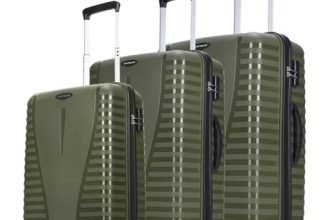 Aristocrat Airpro Set of 3 Large Size (Check-in), Medium Size (Check-in) & Cabin (Small Size) Hard Case Trolley Bags, 8 Wheels, Polypropylene Case, Unisex, 3-Yr Global Warranty, Ivy Green