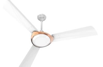 Polycab Superb Neo Star Rated, 1200mm Ceiling Fan For Home | High Speed & Air Delivery | Saves Up To 33% Electricity, 100% Copper, Rust-Proof Blades, 52 Watt | 2-yr Warranty【White Bronze Gold】