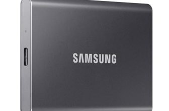 Samsung T7 2TB Up to 1,050MB/s USB 3.2 Gen 2 (10Gbps, Type-C) External Solid State Drive (Portable SSD) Grey(MU-PC2T0T)