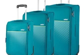 Safari Cabin Prisma Neo Set of 3 (+ Medium + Large) Trolley Bags Polyester Expandable Soft Luggage, 4 Wheels 360 Degree Wheeling, Travel Bag, Suitcase for Travel, Trolley Bags for Travel, Teal